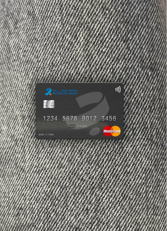 Download Kuwait Burgan Bank mastercard photolook front Photoshop template